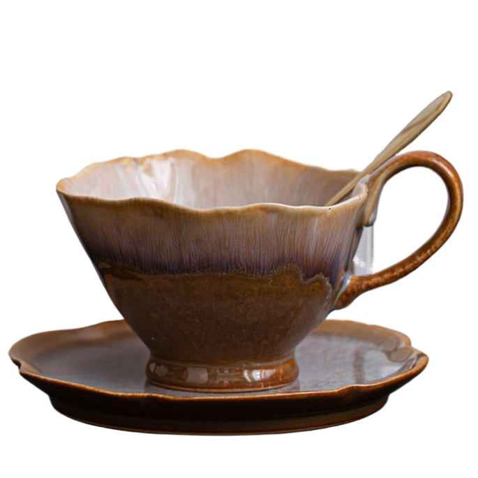Petal-shaped coffee cup
