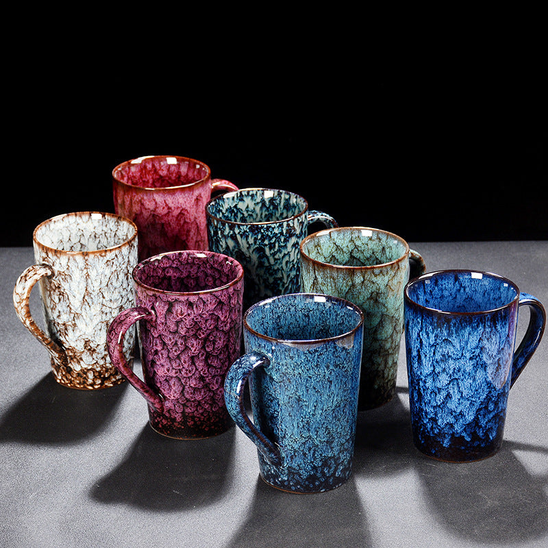 Reactive Glaze  Mugs -jian zhan Kiln Temmoku  glaze