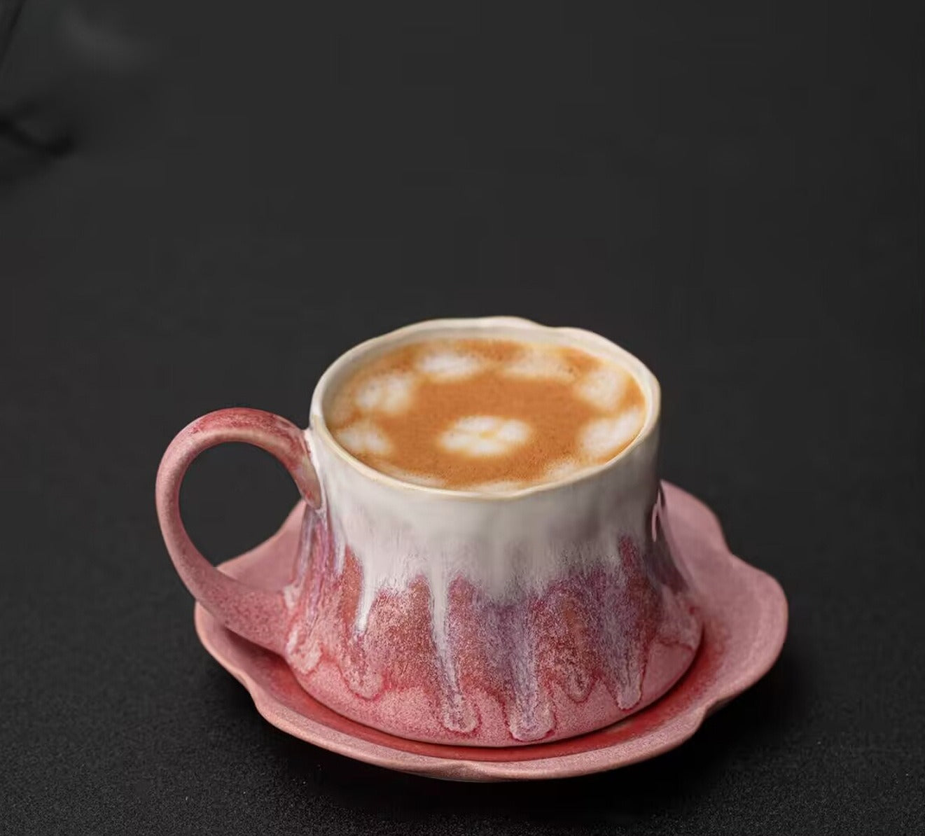 Aurora Bloom Coffee Cup -jian zhan Kiln Temmoku  glaze