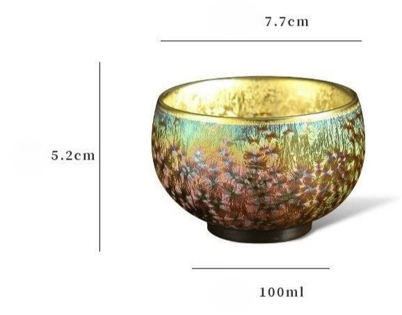 Golden Peacock -jian zhan Kiln Temmoku  glaze
