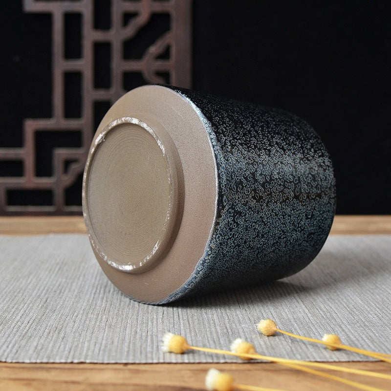 Midnight Galaxy coffee cup -jian zhan Kiln Temmoku  glaze