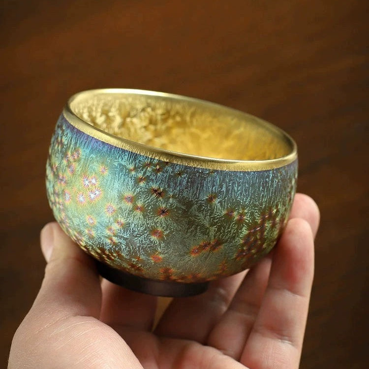 Golden Peacock -jian zhan Kiln Temmoku  glaze