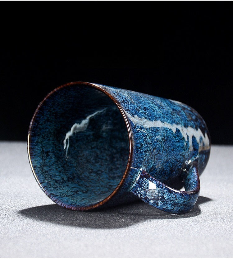 Reactive Glaze  Mugs -jian zhan Kiln Temmoku  glaze