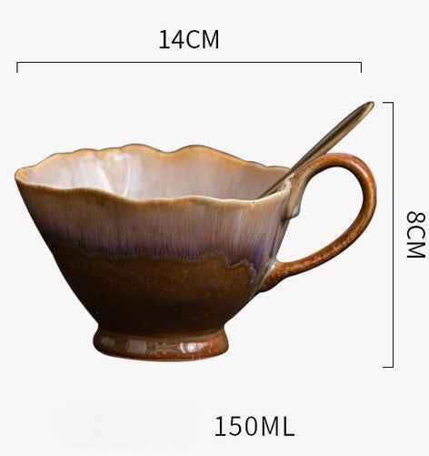 Petal-shaped coffee cup