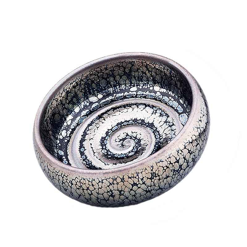 Swirl Jian Zhan- Kiln Temmoku