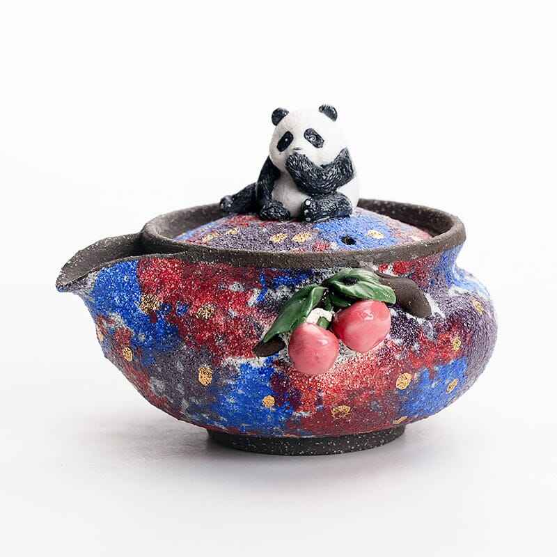 Celestial Bloom Teapot Jian Zhan- Kiln Temmoku