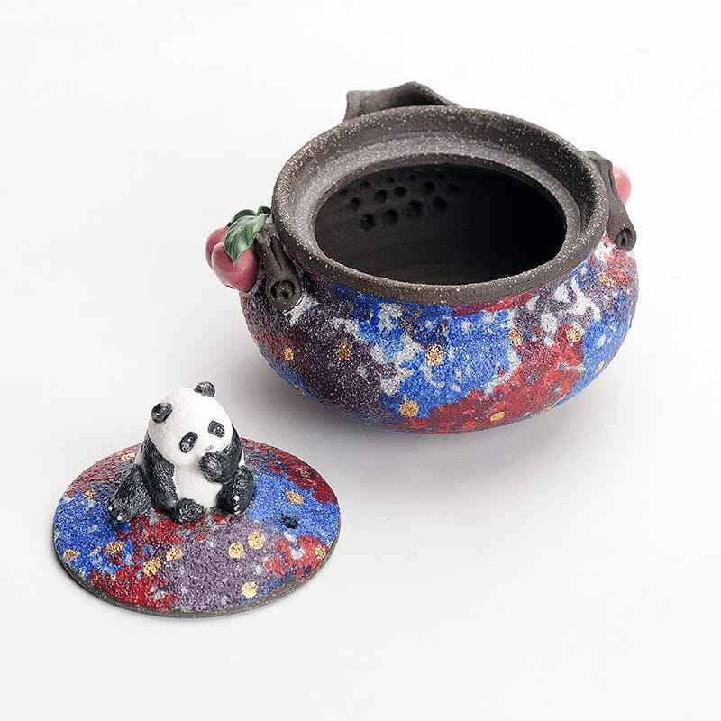 Celestial Bloom Teapot Jian Zhan- Kiln Temmoku