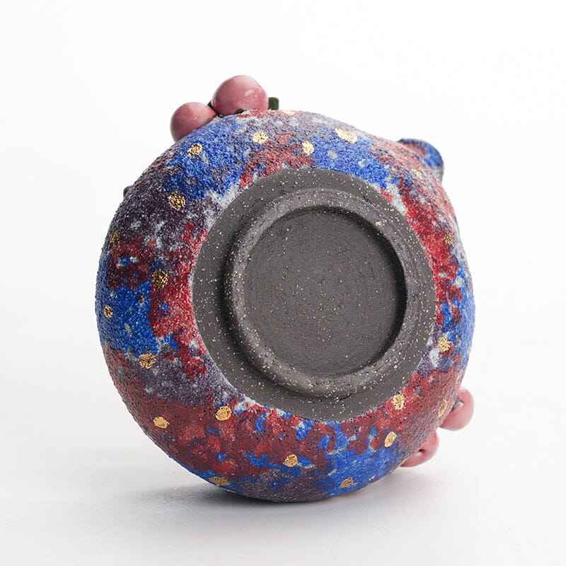 Celestial Bloom Teapot Jian Zhan- Kiln Temmoku