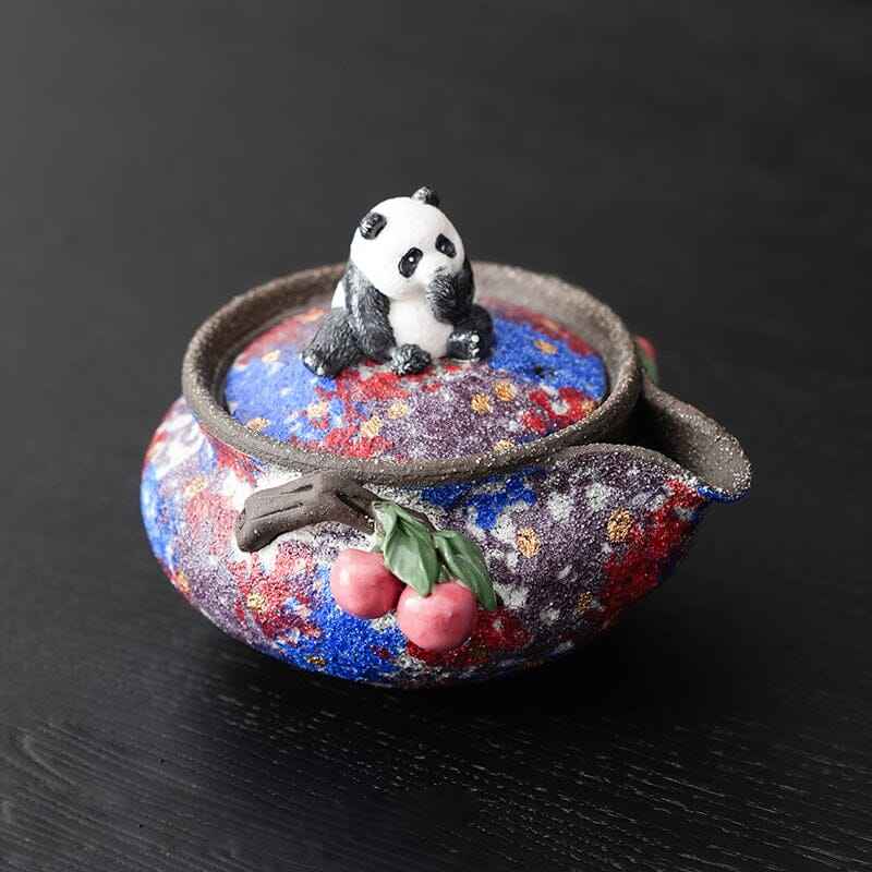 Celestial Bloom Teapot Jian Zhan- Kiln Temmoku