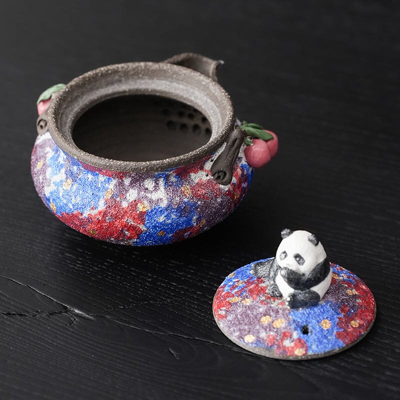 Celestial Bloom Teapot Jian Zhan- Kiln Temmoku