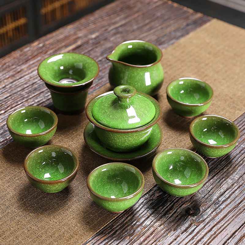 Emerald Tea Set Jian Zhan- Kiln Temmoku