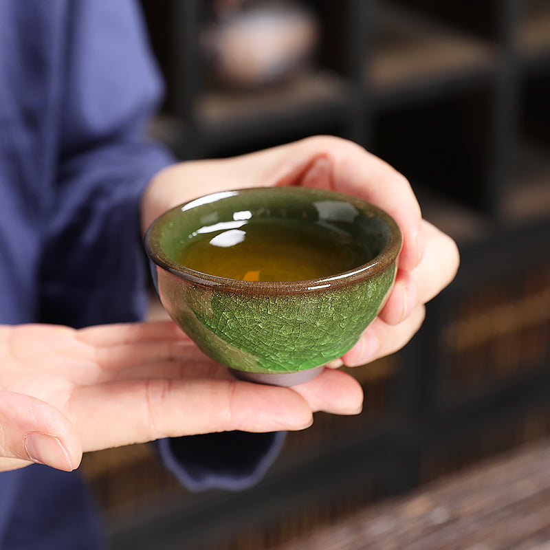 Emerald Tea Set Jian Zhan- Kiln Temmoku