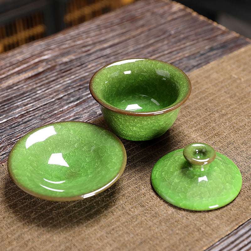 Emerald Tea Set Jian Zhan- Kiln Temmoku