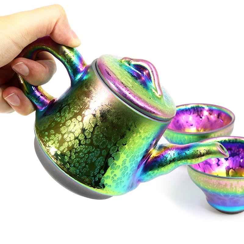 Fairy Teapot Jian Zhan- Kiln Temmoku