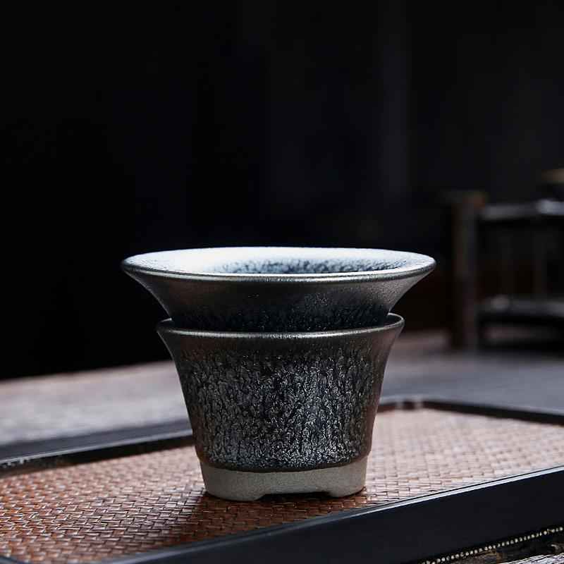 Glacier Tea Set Jian Zhan- Kiln Temmoku