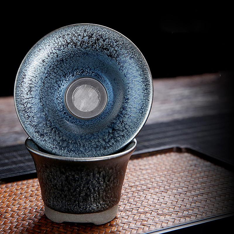 Glacier Tea Set Jian Zhan- Kiln Temmoku