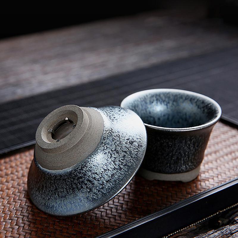 Glacier Tea Set Jian Zhan- Kiln Temmoku