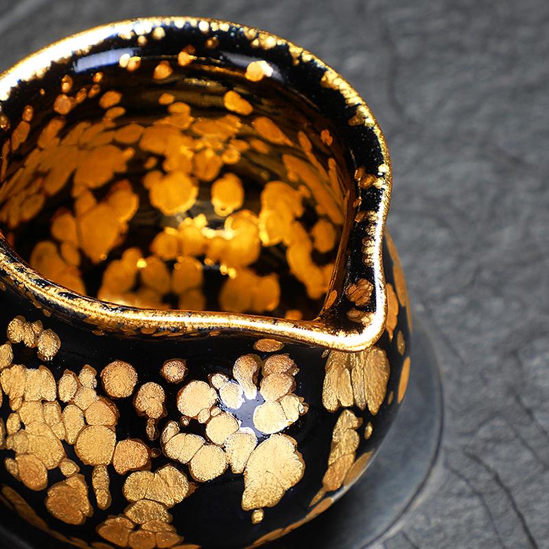 Gold Tea Set Jian Zhan- Kiln Temmoku