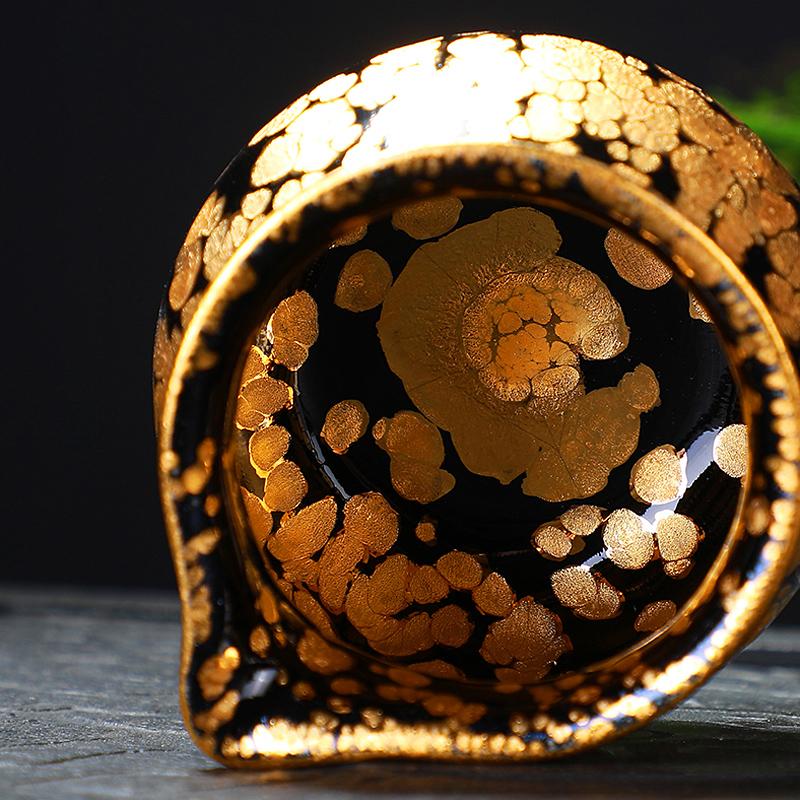 Gold Tea Set Jian Zhan- Kiln Temmoku
