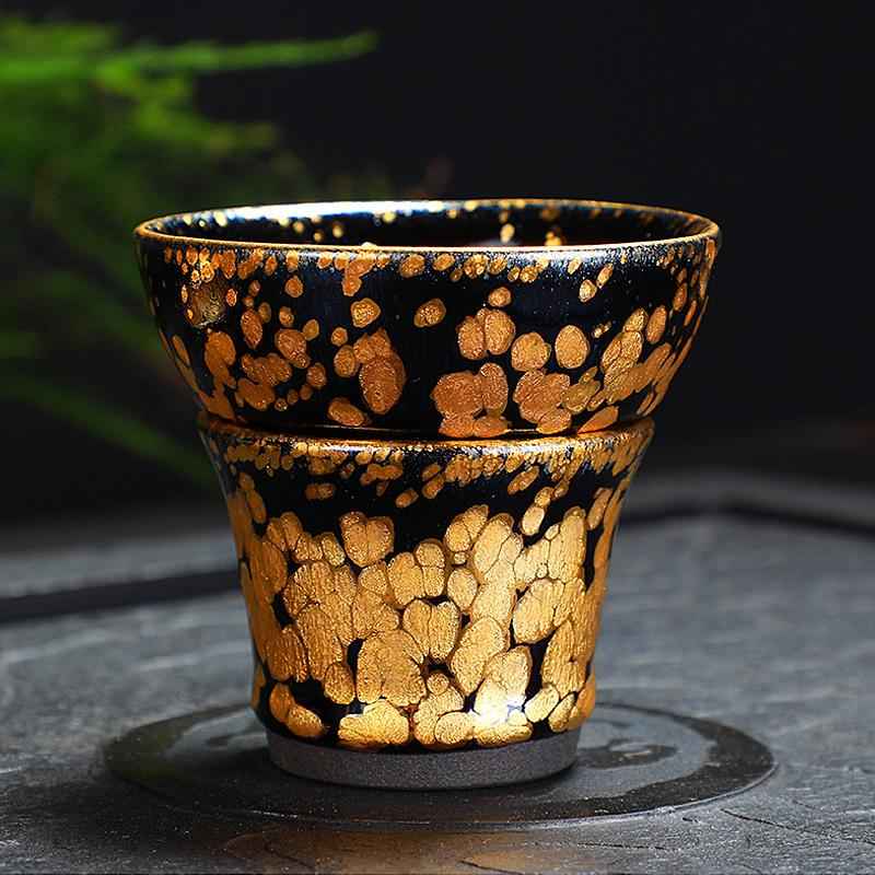 Gold Tea Set Jian Zhan- Kiln Temmoku