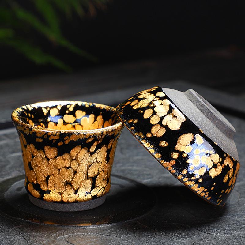 Gold Tea Set Jian Zhan- Kiln Temmoku