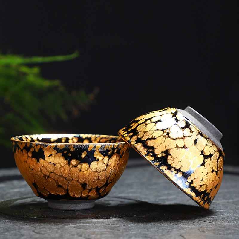 Gold Tea Set Jian Zhan- Kiln Temmoku