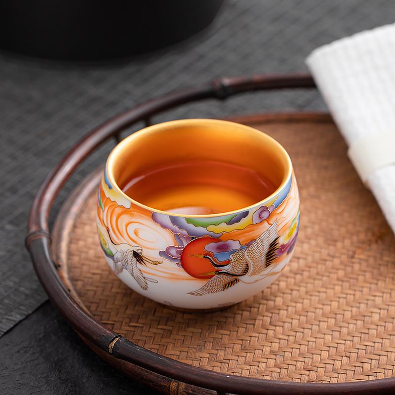 Colorful Cranes Jian Zhan- Kiln Temmoku
