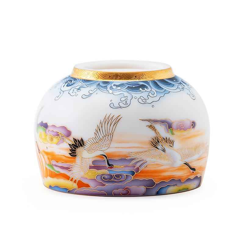 Colorful Cranes Jian Zhan- Kiln Temmoku