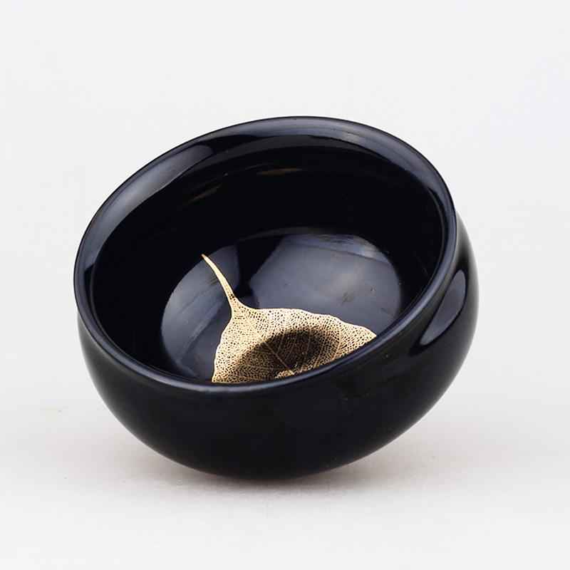 Golden Leaf Jian Zhan- Kiln Temmoku