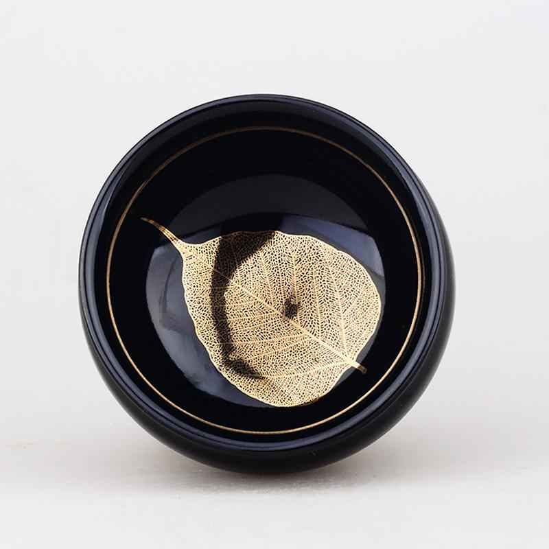 Golden Leaf Jian Zhan- Kiln Temmoku