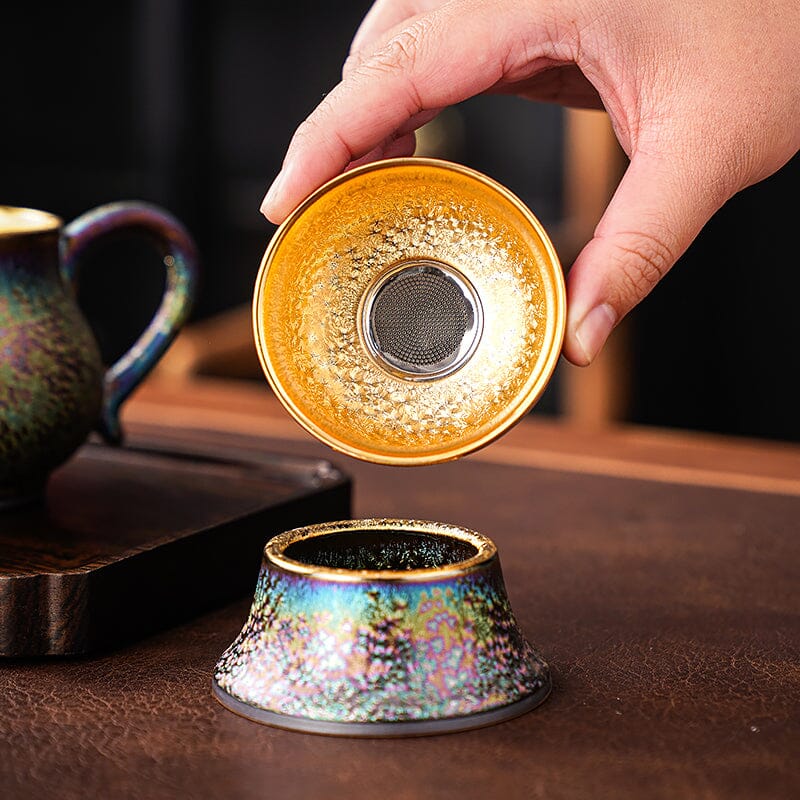 Golden Magic Tea Set Jian Zhan- Kiln Temmoku