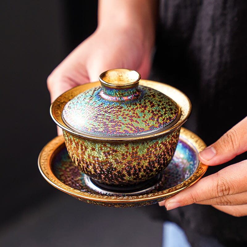 Golden Magic Tea Set Jian Zhan- Kiln Temmoku