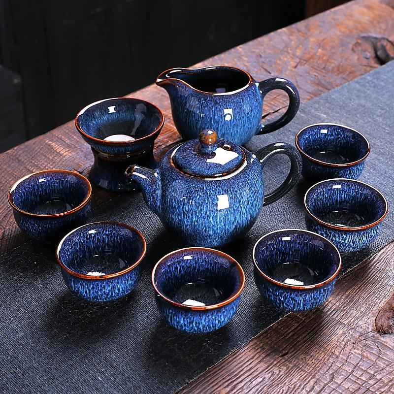 Iceberg Tea Set Jian Zhan- Kiln Temmoku