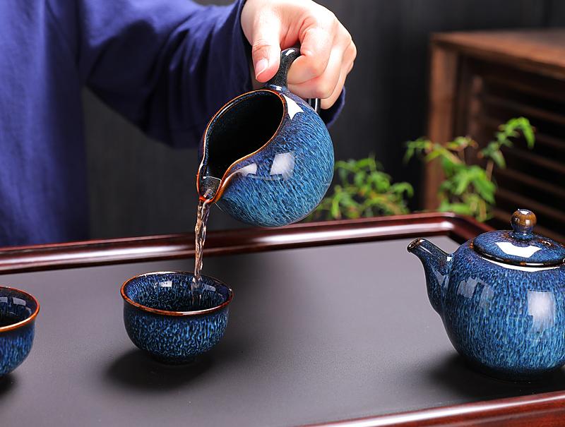 Iceberg Tea Set Jian Zhan- Kiln Temmoku