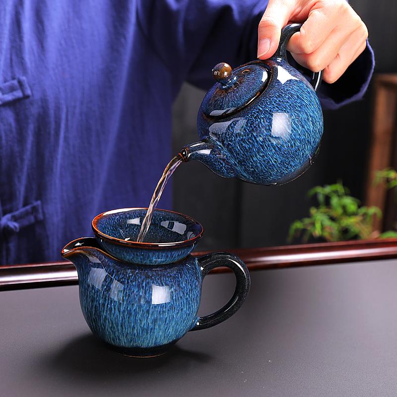 Iceberg Tea Set Jian Zhan- Kiln Temmoku