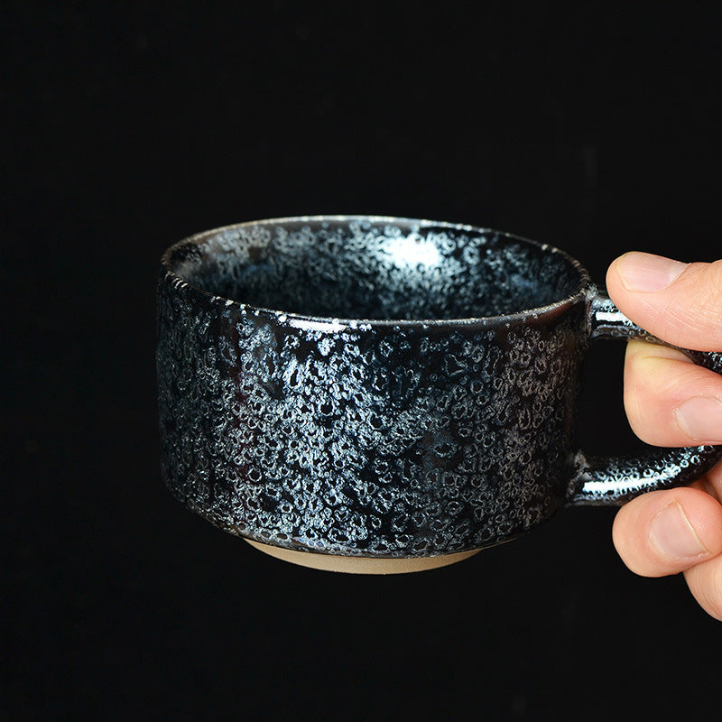 Midnight Galaxy coffee cup -jian zhan Kiln Temmoku  glaze