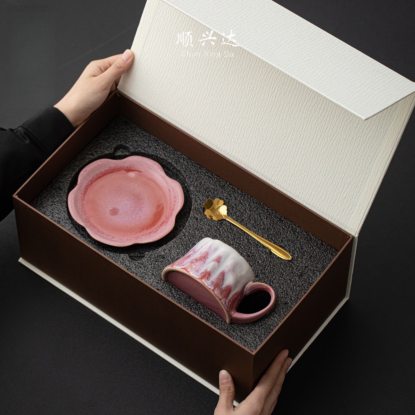 Aurora Bloom Coffee Cup -jian zhan Kiln Temmoku  glaze