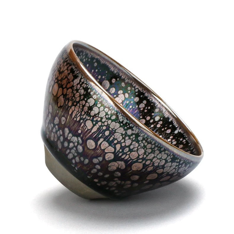 Vivid Galaxy -jian zhan Kiln Temmoku  glaze