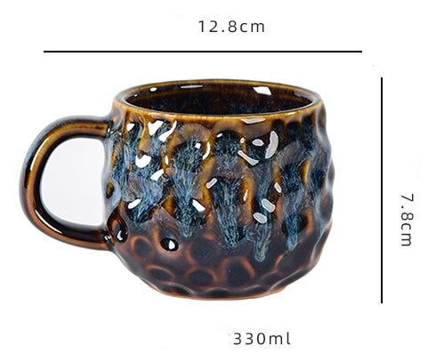 Hammered Nebula Coffee Cup -jian zhan Kiln Temmoku  glaze