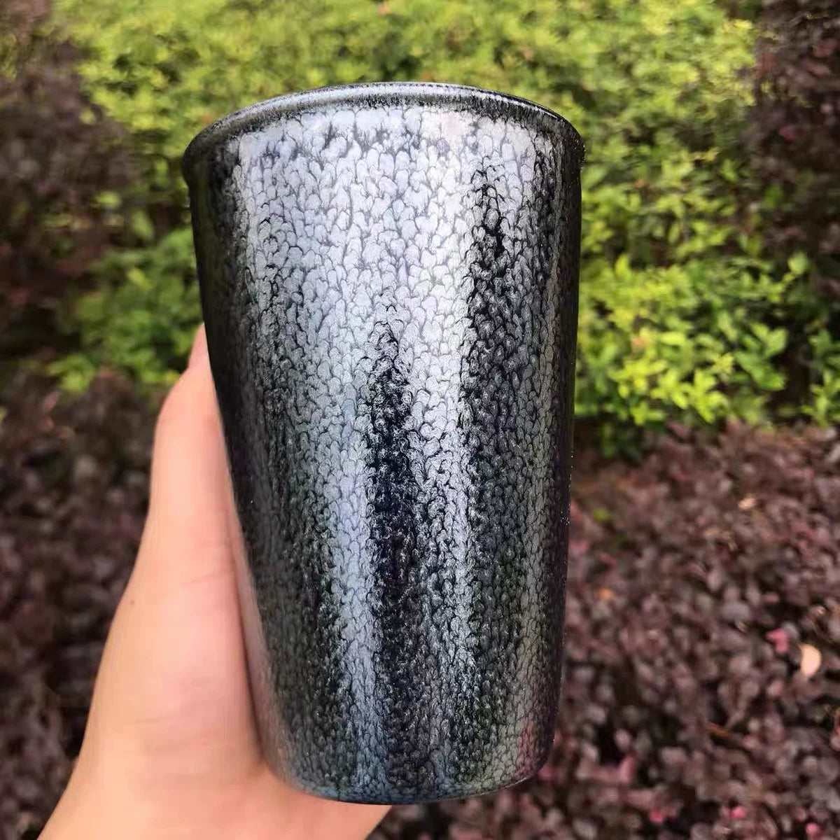 Silver Scale -jian zhan Kiln Temmoku  glaze