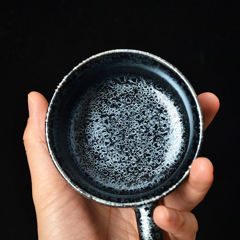 Midnight Galaxy coffee cup -jian zhan Kiln Temmoku  glaze