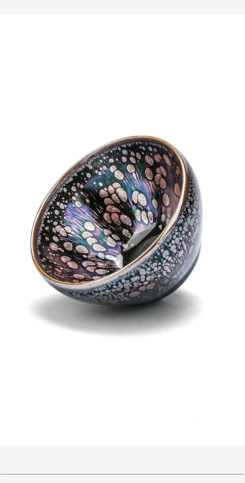 Vivid Galaxy -jian zhan Kiln Temmoku  glaze