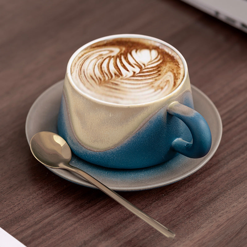 Coastal Dune Matte Coffee Cup -jian zhan Kiln Temmoku  glaze