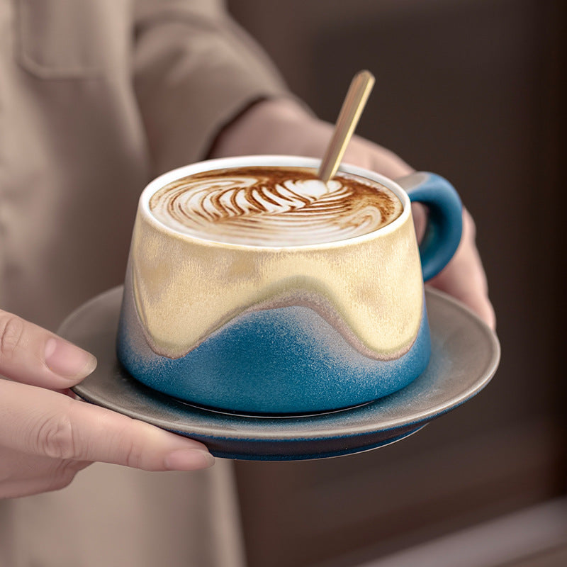 Coastal Dune Matte Coffee Cup -jian zhan Kiln Temmoku  glaze