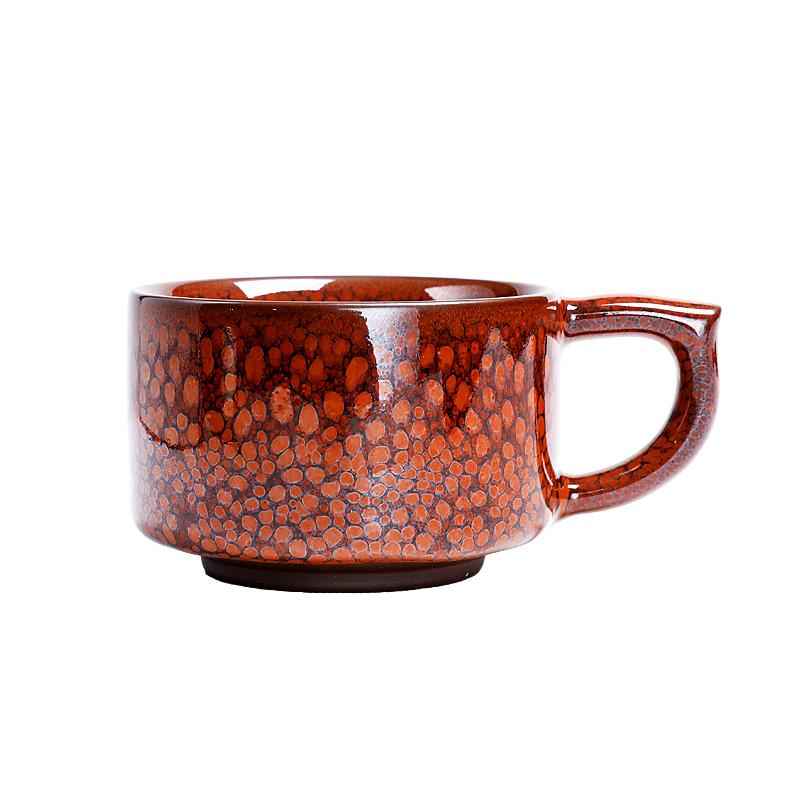 Orange Coffee Cup Jian Zhan- Kiln Temmoku