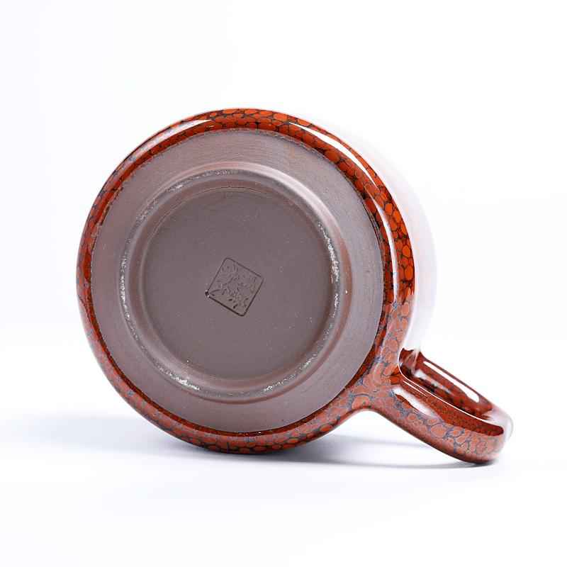 Orange Coffee Cup Jian Zhan- Kiln Temmoku