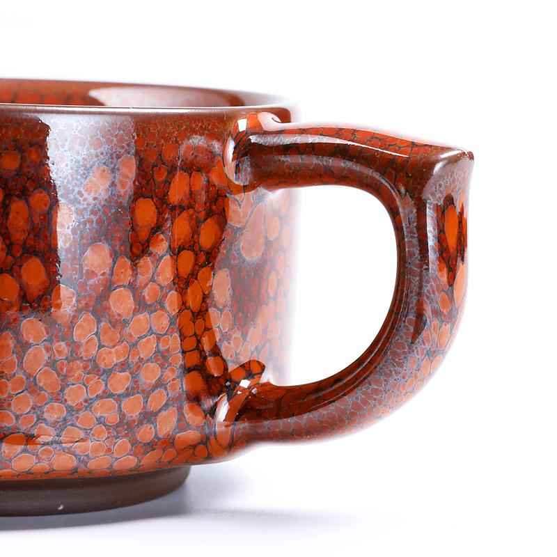 Orange Coffee Cup Jian Zhan- Kiln Temmoku