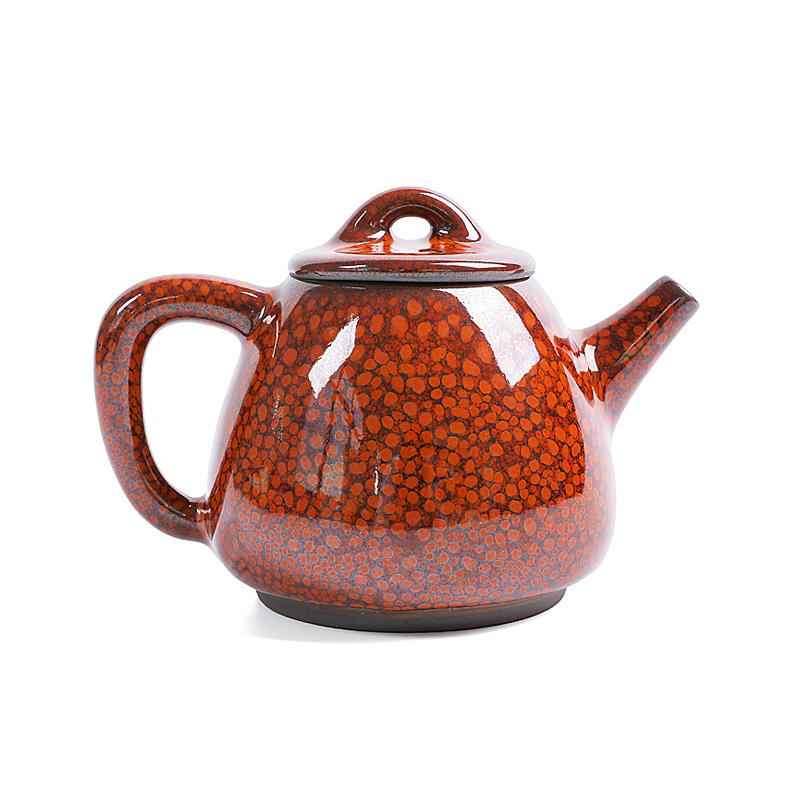 Orange Teapot Jian Zhan- Kiln Temmoku