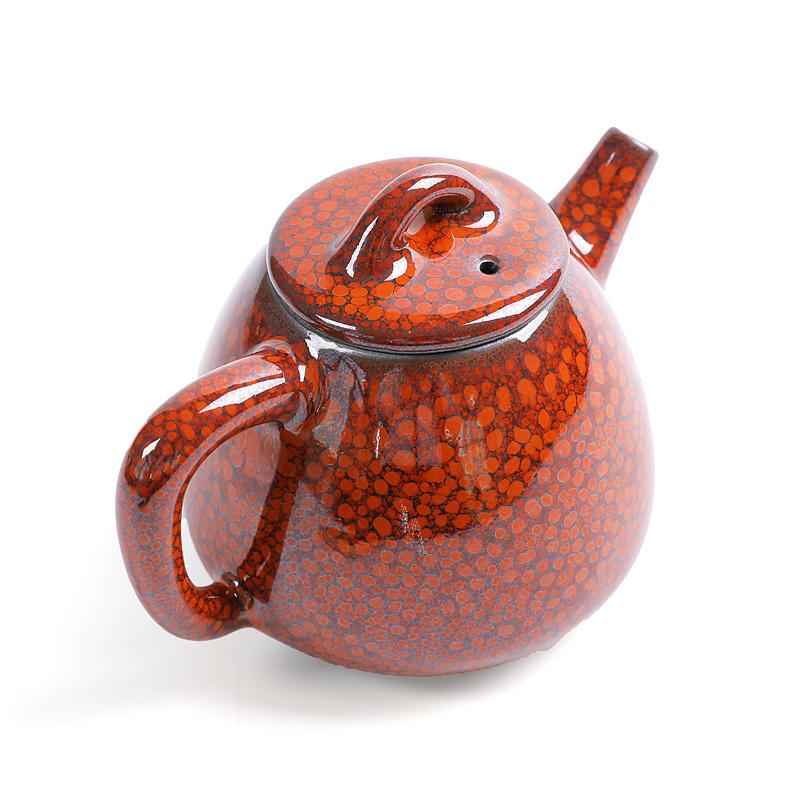 Orange Teapot Jian Zhan- Kiln Temmoku