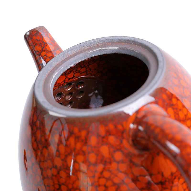 Orange Teapot Jian Zhan- Kiln Temmoku